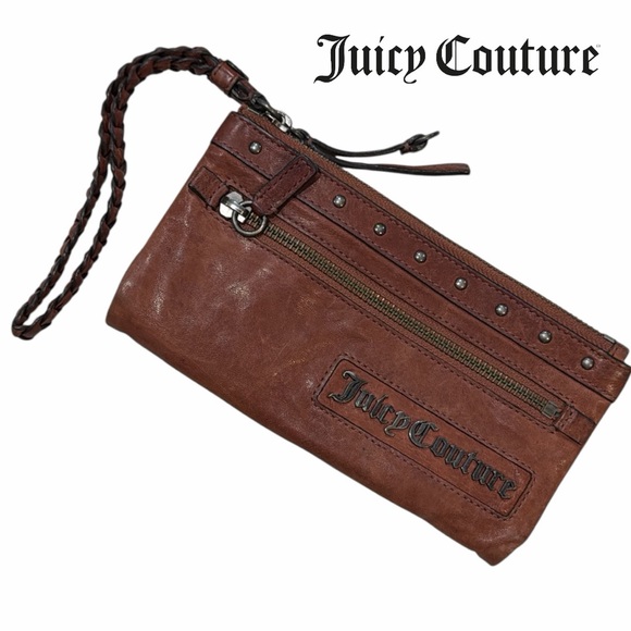 Juicy Couture Handbags - Juicy Couture‎ VINTAGE Brown Leather Wristlet